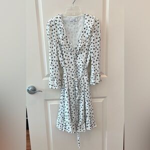 & Other Stories Floral Ruffle Dress White